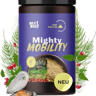 HEY HOLY Premium Joint Powder for Dogs Mighty Mobility | Joint & Bone Protection for Dogs 200 g | Supports Acute Joint Pain & Preventive | Highly Compatible from Natural Ingredients