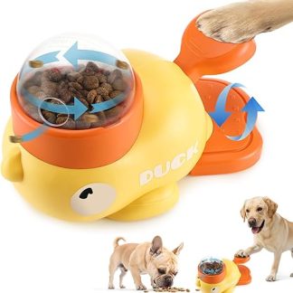 Zikenis Slow Feeder Dog in Duck Shape, Dog Interaction Treats Feeder, Interactive Dog Toy, Intelligence Toy for Dogs with Slow Feeder, for Pet Feeder, Unleash Fun