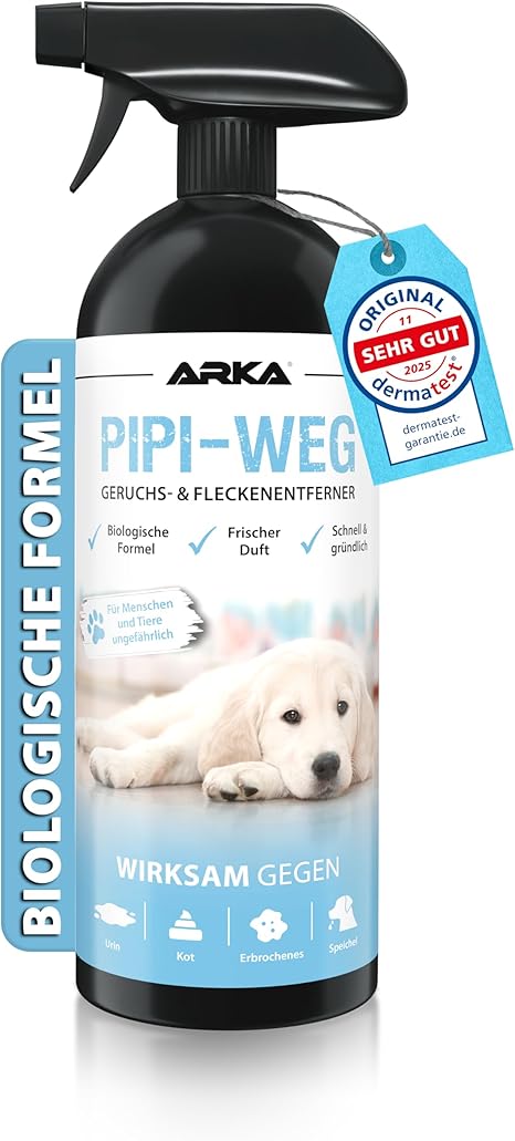 Enzyme Cleaner Dog Urine 750 ml - Extremely Strong Against Dog Pee, Urine Odour and Stains - Organic, Animal Friendly, Odourless - for Sofa, Carpet, Textiles, Car, Dog Bed & Floor - Pipi Way