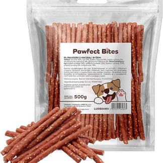 Pawfect Bites Dog Treats Soft Sticks Duck and Rice Soft Dog Treats for Large and Small Dogs Gluten Free Low Fat Chew Sticks Snack for Dogs 500 g