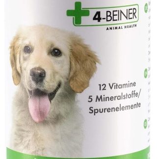 4-legged Vitality Dog - 12 Dog Vitamins & 5 Minerals, Vitamin B Complex Dog, for Immune System, Nerves & Fur, 100 Tablets