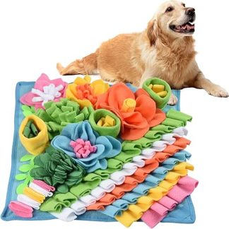 Romon Sniffing Rug for Dogs - 40 x 40 cm, Sniffing Mat as Intelligence Toy for Dogs, Puppies & Cats, Dog Toy with Non-Slip Underside, Washable & Foldable