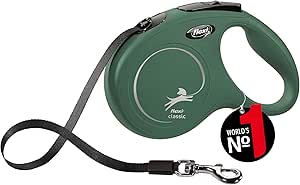 flexi Classic M Belt 5 m Olive Green Roll Lead for Dogs up to 25 kg