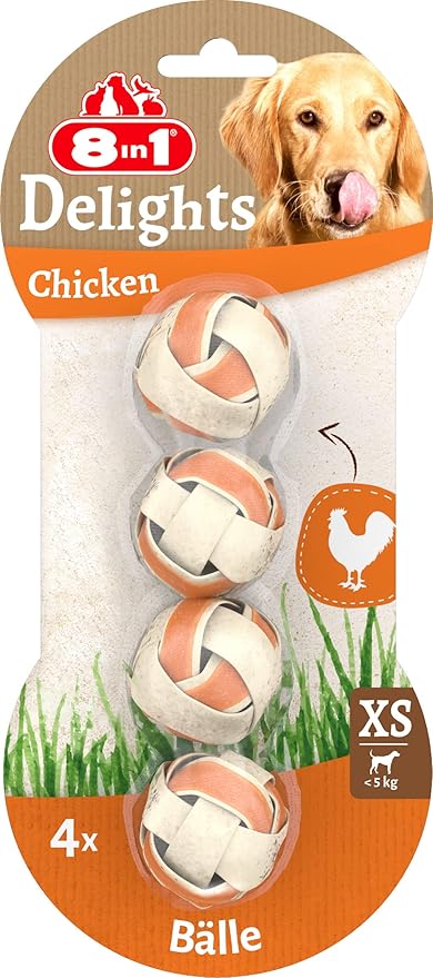 8-in-1 Delights Chicken, Healthy Chew Bone for Dogs, High-Quality Chicken Meat, Wrapped in Beef Skin, Various Options, s