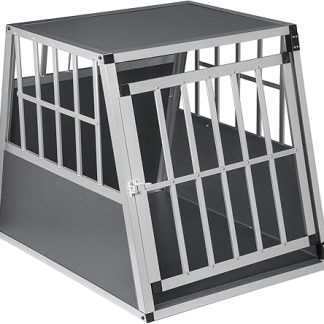 Eugad 0005LL Aluminium Dog Transport Box, Travel Box, Car Box for Large Dogs, Husky, Samoyed, Weimaraner, Border Collie, Chow-Chow, Shetland Sheepdog, W 85 x H 69 x D 65 cm, XL