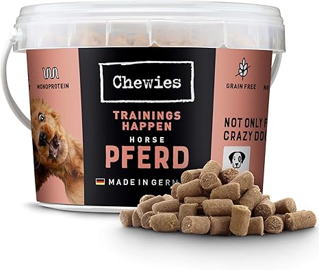 Monoprotein Chewies Training Morsels Treats Snacks for Dogs Grain Free Sugar Free Round for Dog Training in 6 Hypoallergenic Varieties Horse Duck Kangaroo Chicken Lamb Goat