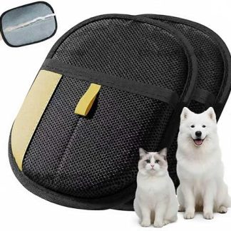 Pack of 2 Pet Felmagnet Removal Gloves, 2025 Upgraded Double-Sided Grooming Gloves, Reusable Cat and Dog Grooming Gloves, Pet Hair Removal, Static Electricity Gloves for Cleaning, Hair Removal