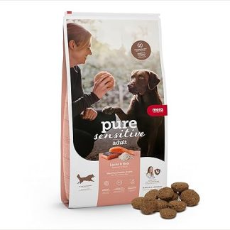 MERA Pure Sensitive Adult Salmon and Rice Dog Food - Dry Food for Daily Diet of Food-Sensitive Dogs.