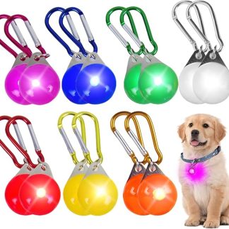 HOSPAOP LED Light Pendant for Dogs, Pack of 14 Safety Light Dog Light with 3 Light Modes, Flashing Light for Dog Collar, Kids School Bag, Cats, Joggers