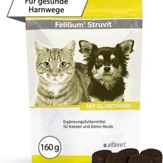 alfavet Feligum Struvite Chew Drops for Dissolving Struvite Stones, Cats and Small Dogs, 160 g