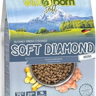 Wildborn Soft Diamond Mini 4 kg - Grain-Free Dog Soft Food for Small Breeds with 75% Fresh Chicken, Gentle Cooking Process, Small Croquettes and Limited Raw Materials