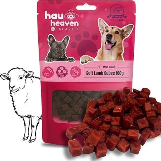 LalaZoo Dog Treats Lamb Cube Soft Snacks 100 g Soft Lamb Meat for Dogs Natural Reward Training Snacks Grain-Free Protein Rich No Added Sugar Suitable