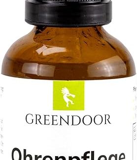 GREENDOOR Ear Care for Dogs with Colloidal Silver 50 ml, Natural Formula with Urea Sage Borage Oil, Glass Bottle with Pipette, Acute Use and Permanent Care of the Ears