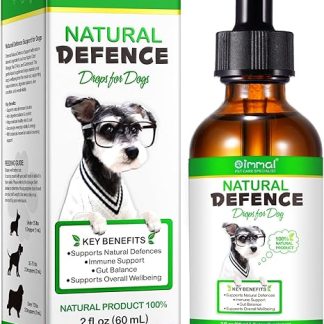 60 ml Natural Antibiotics for Dogs, Antibiotics for Infections, Relieves Cough Allergies & Urinary Tract Infections, No Artificial Additives