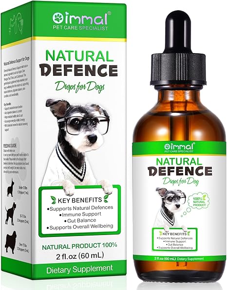 60 ml Natural Antibiotics for Dogs, Antibiotics for Infections, Relieves Cough Allergies & Urinary Tract Infections, No Artificial Additives