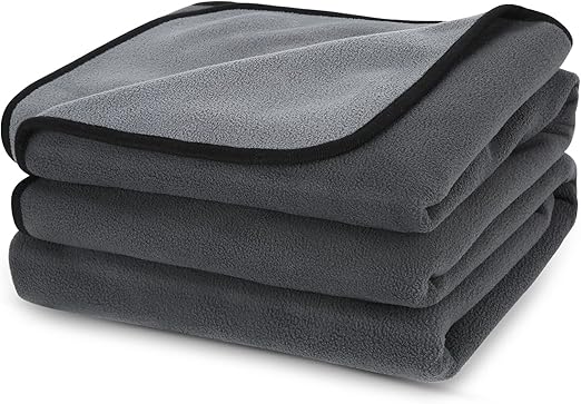 PETTOM Waterproof Dog Blanket, 152 x 127 cm, Soft Dog Blanket for Large and Small Dogs, Protective Blanket for Sofa, Bed, Car Seat, Furniture, Washable at 30°C (L, Grey)