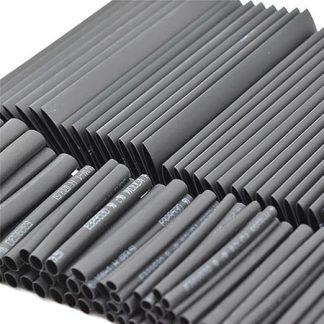 Aiming Pack of 127 Black Heat Shrink Tubing Assortment Wrap Electrical Insula Cable Tubes Sleeving Wrap Tubes
