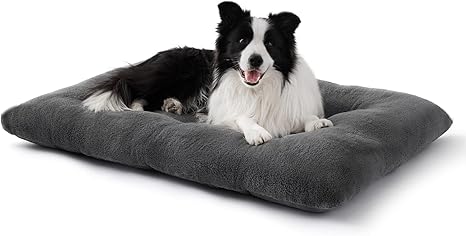 BEDSURE Dog Bed Washable Extra Large XL Dog Cushion Bed Soothing Dog Mattress with Non-Slip Base Dog Anxiety Cushion for Very Large Pets, Grey, 104 x 69 x 8 cm