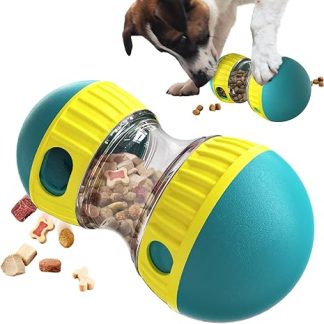 JWTEEE Intelligence Toy for Dogs, Food Ball for Dogs, Treat Ball for Puppies, Slow Feeder Toy Ball for Dogs, Snack Ball Dog Toy, Puzzle Toy (Green)