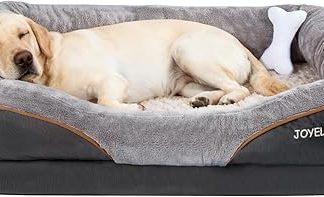 JOYELF XXL Orthopaedic Dog Bed Memory Foam Dog Bed & Dog Sofa Memory Foam with Removable Washable Cover and Squeaky Toy as a Gift