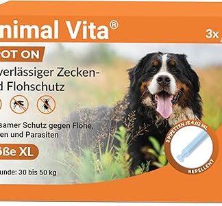 Animal Vita Spot On Tick Protection [Reliable Protection] Tick Repellent for Dogs - Tick Protection Dog - Spot On for Large Dogs (30 to 50 kg)