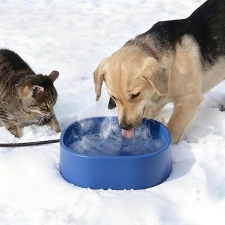 GuKKK Large Heated Water Bowl, 3.5 L Thermostatic Heated Pet Bowl, Thermostatic Pet Bowl, with 78.74 Inch Anti-Bite Cable and Switches, for Dogs/Cats/Rabbits/Chickens in Winter