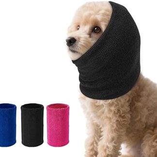Earmuffs for Dogs, Noise Protection, Anti-Noise Ear Protection, Dog, Pet Earflap Head Wrap, Pet Sound Protection Cover (Black, S)