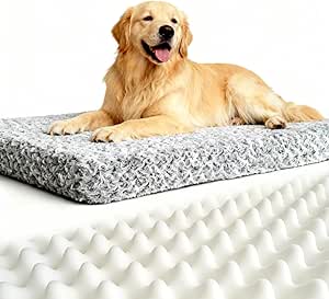 NWIWI Orthopaedic Dog Bed 90 x 70 x 8 cm Medium Washable Dog Blanket Memory Foam Cat Bed Dog Cushion Large Dogs Non-Slip Floor Dog Mat Grey