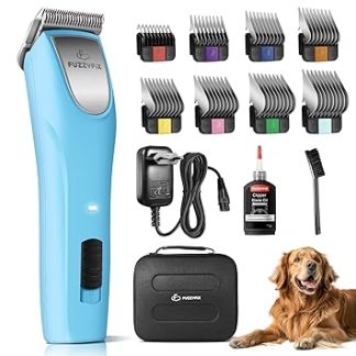 FuzzyFix Professional Dog Clipper, 2 Speed Clippers, Ergonomic Design, Dog Cat, Dog Trimmer for Thick, Long and Curly Pet Hair Fur