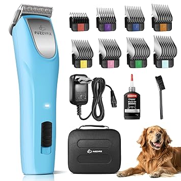FuzzyFix Professional Dog Clipper, 2 Speed Clippers, Ergonomic Design, Dog Cat, Dog Trimmer for Thick, Long and Curly Pet Hair Fur
