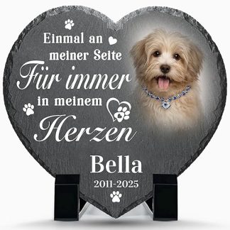 Personalised Pet Memorial Plaque, Pet Memorial Gift, Cat Memorial Stone, Dog Memorial Stone for Loss of Dog or Cat, Weatherproof Outdoor Keepsake for Pets