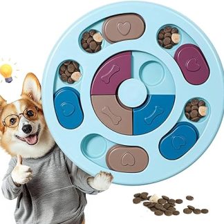 Dog Intelligence Toy, Intelligence Toy for Dogs, IQ Training, Washable, Intelligence Toy for Dogs, Washable Dog Treat Toy, Dog Toy for Puppies and Cats (Blue)