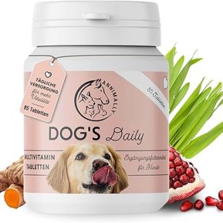 Annimally Dog's Daily Multivitamin Dog Tablets with Vitamins for Dogs - Vitamin B Complex, Minerals and Zinc, Pack of 85