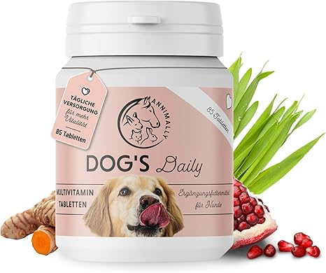 Annimally Dog's Daily Multivitamin Dog Tablets with Vitamins for Dogs - Vitamin B Complex, Minerals and Zinc, Pack of 85