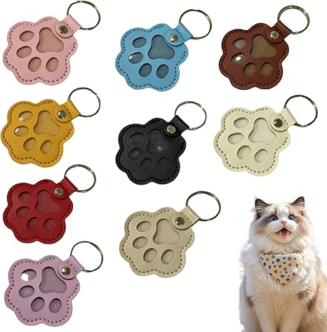 VVQWCY 9 Pcs Pet Hair Key Chains Pet Hair Pendant Leather Key Fob Reminder Your Pet