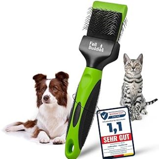 FellBuddies® Flexible Slicker Brush for Dogs - Professional Dog Brush for Loosening Knots and Tangles | Gentle Grooming