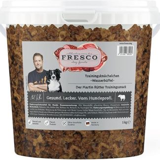 FRESCO Dog Martin Rütter Training Ankle Water Buffalo 1 kg Dog Treats Made of Fresh Meat 100% Fresh Ingredients for Reward, Training and as a Snack for Between Dishes