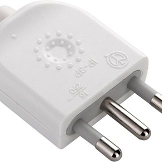 Electraline 71902 Connecteur Right 16 A 230 V Matte White Colour: White