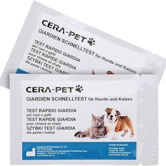Cera-Pet 2 x Giardia Quick Test for Dogs and Cats for Diarrhoea I Reliable Detection of Intestinal Parasites (Giardia Antigen)