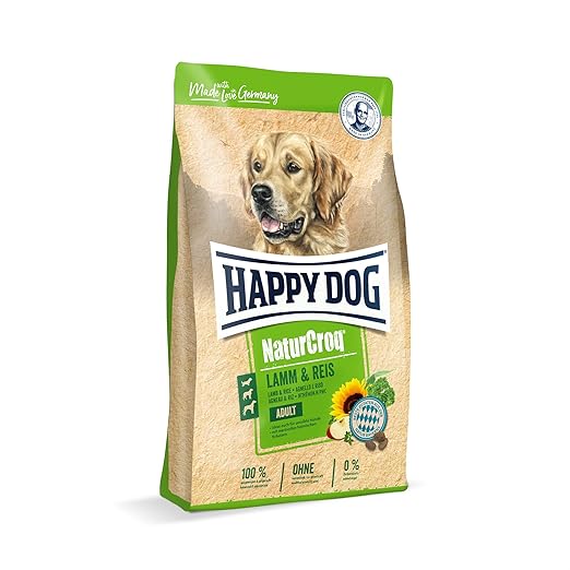 Happy Dog 60526 - NaturCroq Lamb & Rice - Dry Food with Domestic Herbs for Adult Dogs - 15 kg Content