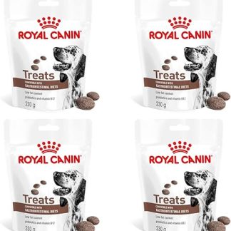 Royal Canin Veterinary Gastrointestinal Treats, Pack of 4, 4 x 230 g, Snacks for Adults, Dogs of All Sizes & Breeds, in Resealable Bag, Low Fat Content