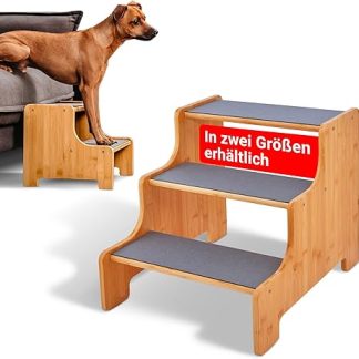 AMAZINGs Dog Stairs for Small, Medium and Heavy Dogs, Cats. 3 Steps | Pet Stairs, Young and Old Cats | 40 cm High for Sofa, Bed | Joint Friendly Replacement for Dog Ramp