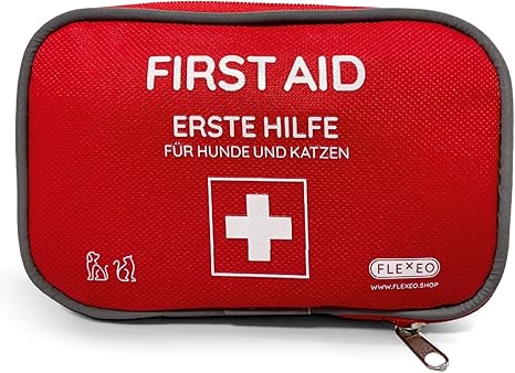 Dog and Cat First Aid Kit 24 Pieces with Emergency First Aid Guide, Travel Pharmacy Dog, Dog and Cat Health Products