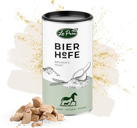 LaPura Brewer's Yeast Dog, Cat & Horse - Against Hair Loss, Dandruff, Itching & Dry Skin, with Omega 3 & 6, Biotin, B Vitamins, 100% Natural Brewer's Yeast Powder for Dogs, Cats & Horses, 250 g