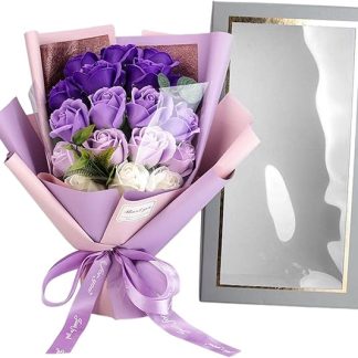 Soap Bouquet - Bath Soap Artificial Rose Flower Bouquet Artificial Soap Flower with Faint Fragrance, Gift for Decorations, Parties, Birthdays