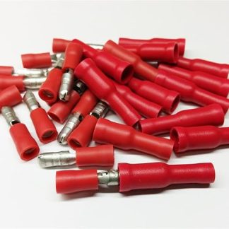 20x Red Bullet Set Insulated Crimp Terminal Connector Electrical Audio Wiring