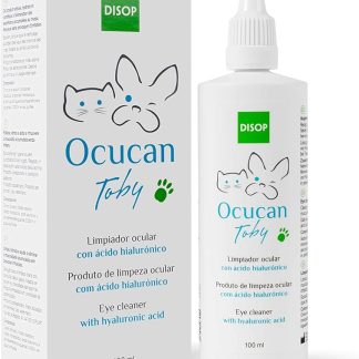 Ocucan Eye Cleaner with Hyaluronic Acid. Removes Rheum or Residue, Prevents Stains & Moisturizes Dogs and Cats Eyes (100 ml)