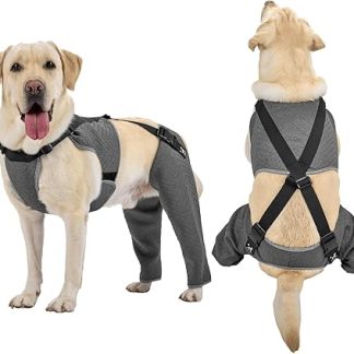 Arblina Surgical Dog Bodysuit, Dog Bodysuit with Leg, Upgraded Non-Slip Dog Bodysuit After Surgery for Male and Female Dogs, Adjustable Full Body Dog After Leg Surgery, XL