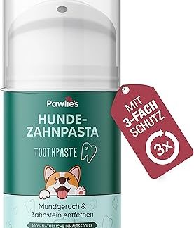Pawlie's Dog Toothpaste - Natural Dental Care Dog Against Tartar, Bad Breath & Gum Disease with Magnolia & Vitamin E Toothpaste Dog, Dog Toothpaste, Tartar Remover Dog