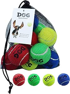 AMA Tennis Balls for Dog-12 Orange Go Chuck It Balls. Fits Standard Dog Ball Launchers with Carry Bag